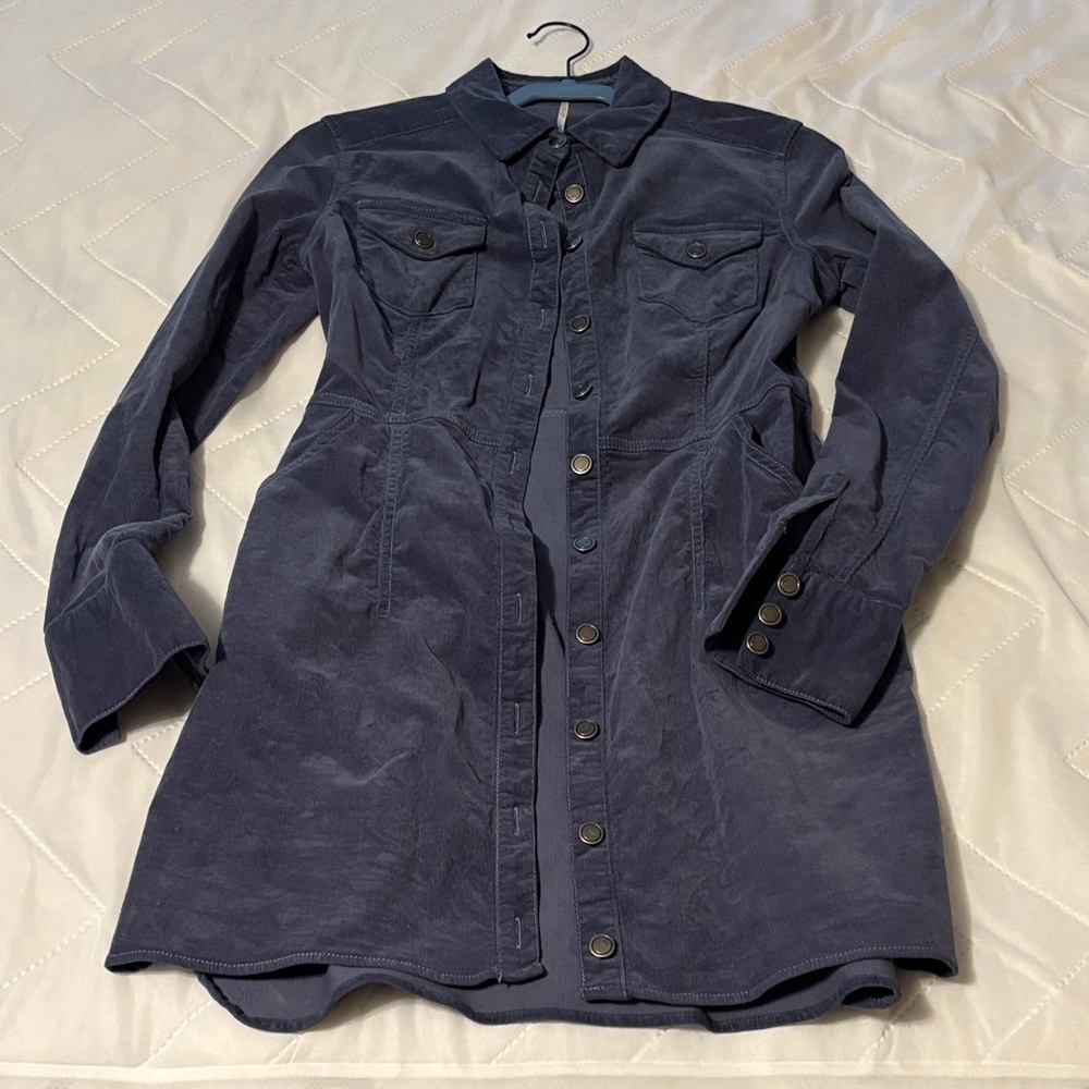 Free People Navy Corduroy Tunic/Dress